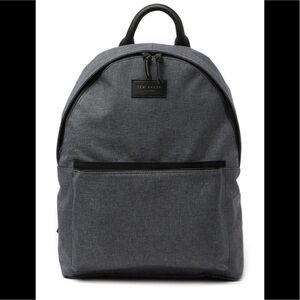 Ted Baker London Black Nylon Backpack Laptop Holder Brand New MSRP $159